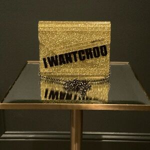 Jimmy Choo Shimmering Gold Clutch